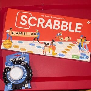 Hasbro Scrabble and mini Tapple Set|New